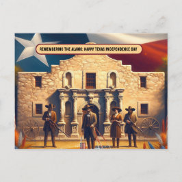 Erinnerung an den Unabhängigkeitstag von Alamo Tex Postkarte
