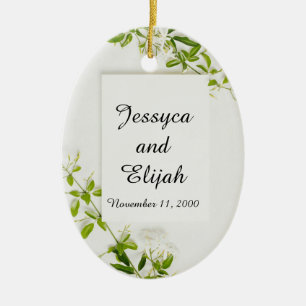 Erinnerung an Dich Keramik/Ovaler Weihnachtsschmuc Keramik Ornament