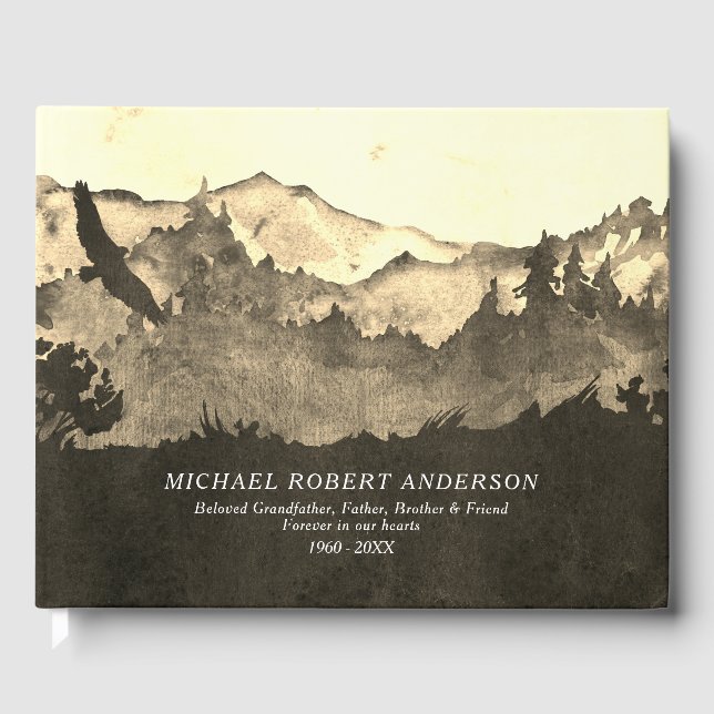 Erinnerung an die Beerdigung des Maskuliner Waldes Gästebuch (Vorderseite)