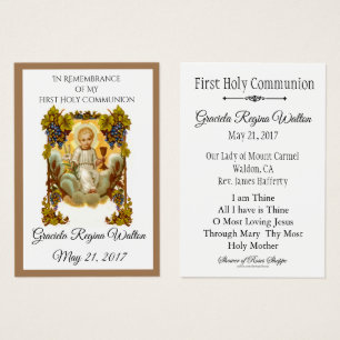 Erinnerung an die Heilige Karte Jesus Erste Heilig