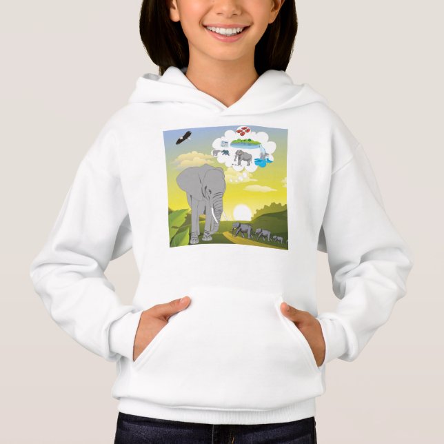 Erinnerung an einen Elefanten Hoodie (Vorderseite)