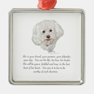 Erinnerung an einen weiblichen Hund Ornament Aus Metall