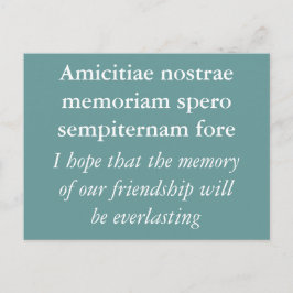 Erinnerung an Freundschaft - Cicero Zitat Postkarte