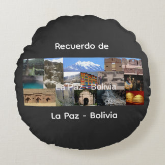 Erinnerung an La Paz Bolivien Rundes Kissen