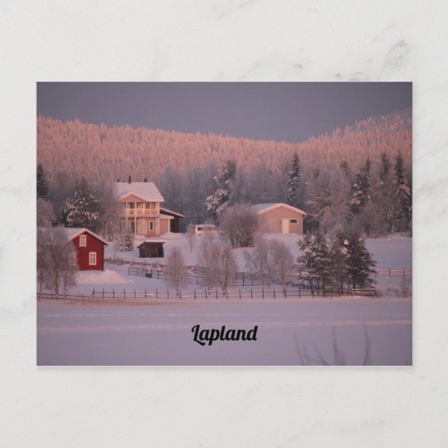 Erinnerung an Lappland Postkarte (Vorderseite)
