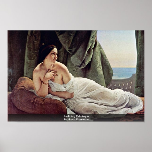 Erinnerung an Odalisque von Hayez Francesco Poster (Vorne)