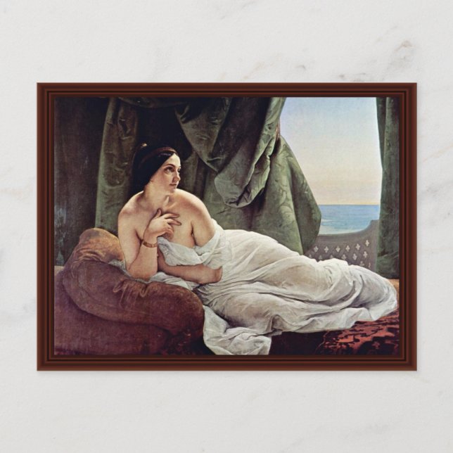 Erinnerung an Odalisque von Hayez Francesco Postkarte (Vorderseite)