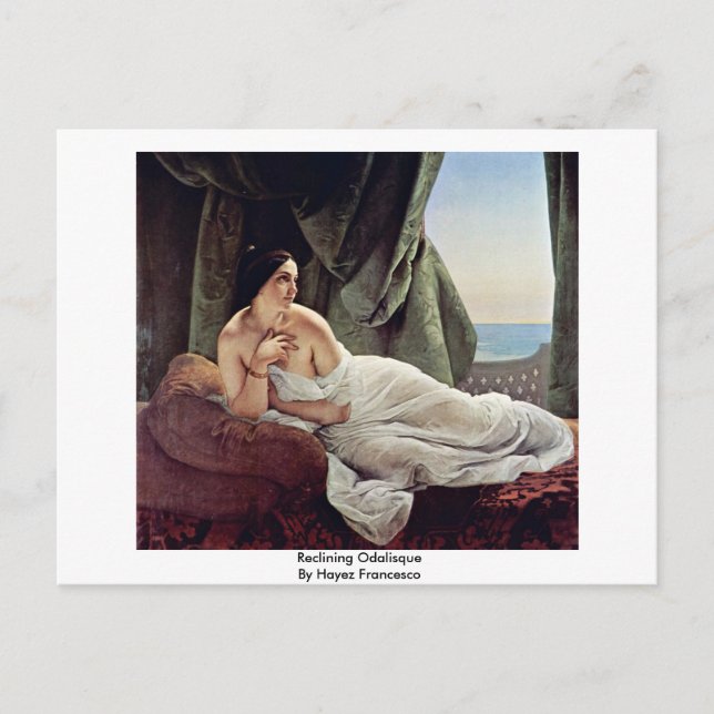 Erinnerung an Odalisque von Hayez Francesco Postkarte (Vorderseite)