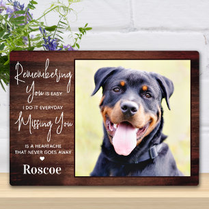 Erinnerung an Personalisierte Hunde an rustikale H Fotoplatte