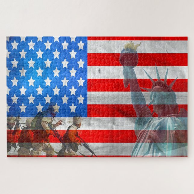 Erinnerung an unseren Vetraner Weltkrieg Zwei-Jigs Puzzle (Horizontal)