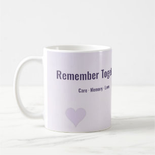Erinnerung-Becher „Zusammen“ Sanftes lila Herz W Kaffeetasse