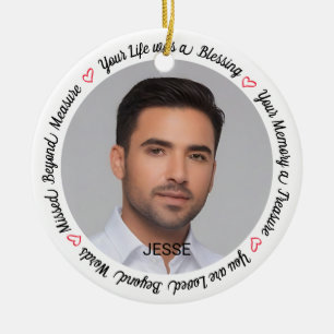 Erinnerung Beileid Keepake Memorial-Foto Keramik Ornament