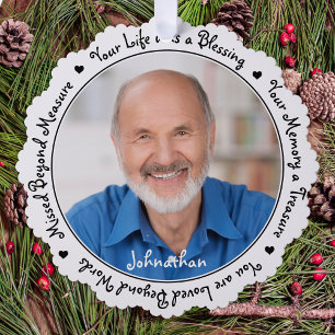 Erinnerung Beileid Keepake Memorial-Foto Ornament Karte