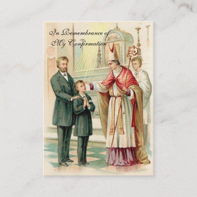 Erinnerung Bestätigungsjunge Heilige Karte bestäti (Vorderseite)