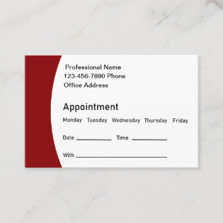 Erinnerung Business Cards Terminkarte