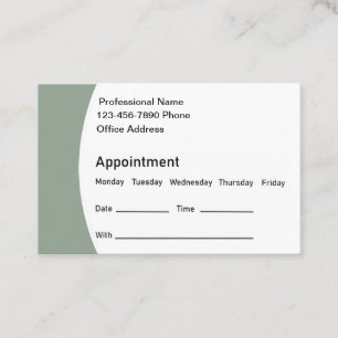 Erinnerung Business Cards Terminkarte