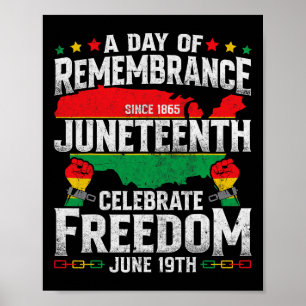 Erinnerung Celebrate Freedom Juneteente Black Poster
