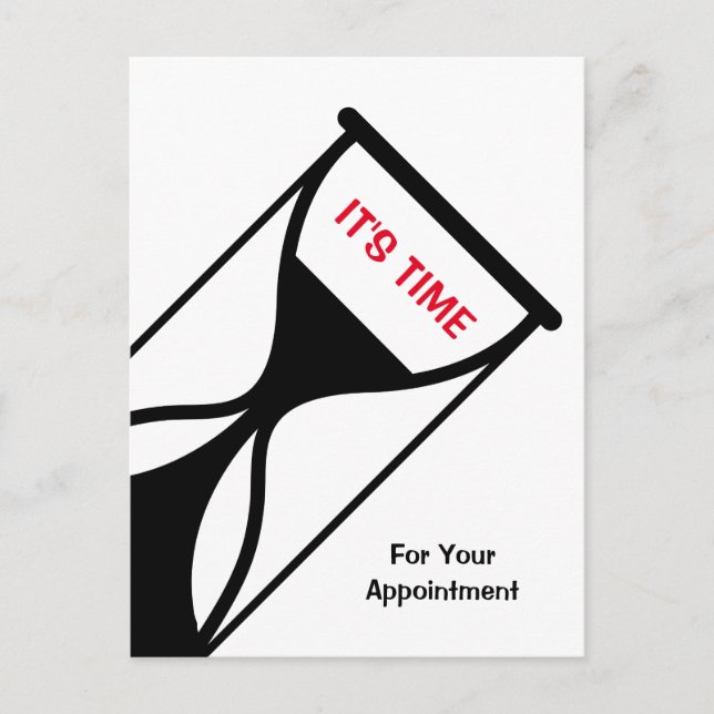 Erinnerung der Ernennung Einfach und Generic Hourg Postkarte (Vorderseite)