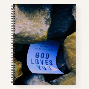 Erinnerung der Liebe Gottes für dich. Christlicher Notizbuch