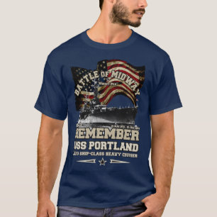 ERINNERUNG DER USS Portland CLCA33 US Cruiser T-Shirt