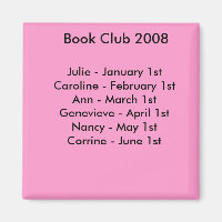 Erinnerung des Buchclubs.