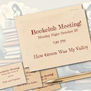 Erinnerung des Buchclubs Postkarte