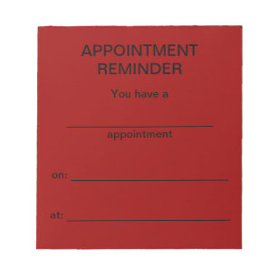 Erinnerung Editor - Roter Text Notizblock