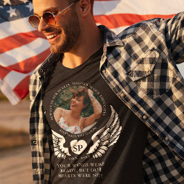 Erinnerung Foto & Angel Wings Memorial T-Shirt