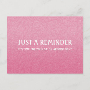 Erinnerung für Chic Pink Postkarte