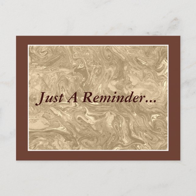 Erinnerung für den individuellen Termin Postkarte (Vorderseite)