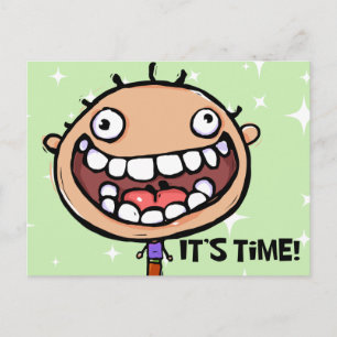 Erinnerung für den Zahnarztbesuch Karo Postkarte