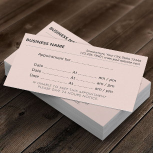 Erinnerung für die Minimalistische Rosa Ernennung Terminkarte