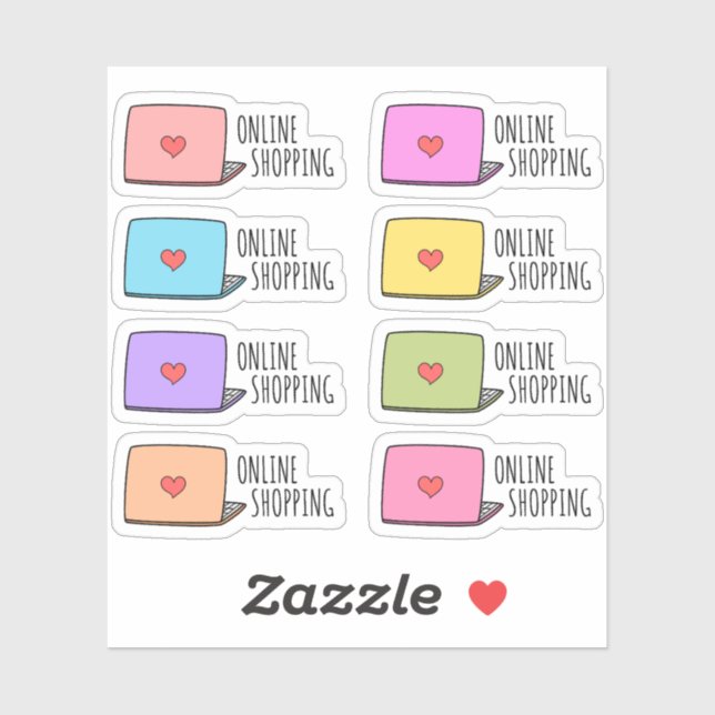 Erinnerung für Online-Shopping Aufkleber (Blatt)