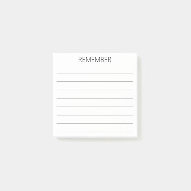 Erinnerung Hinweis  Post-it Klebezettel (Vorderseite)