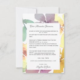Erinnerung Hochzeitskarte für Blumenkohle RSVP Karte