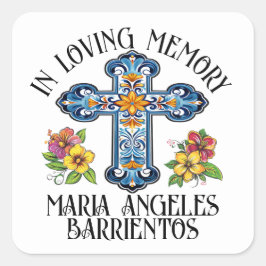 Erinnerung in Erinnerung lieben Quadratischer Aufkleber