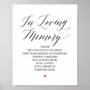 Erinnerung in unserem Herzen Gedenkzeichen Poster