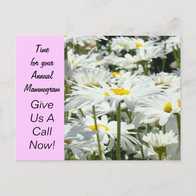 Erinnerung "Jedes Mammogramm" Postkarte (Vorderseite)