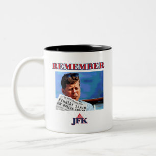 ERINNERUNG JFK ZWEIFARBIGE TASSE