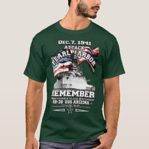 ERINNERUNG: Pearl Harbor USS ARIZONA BB39 T-Shirt