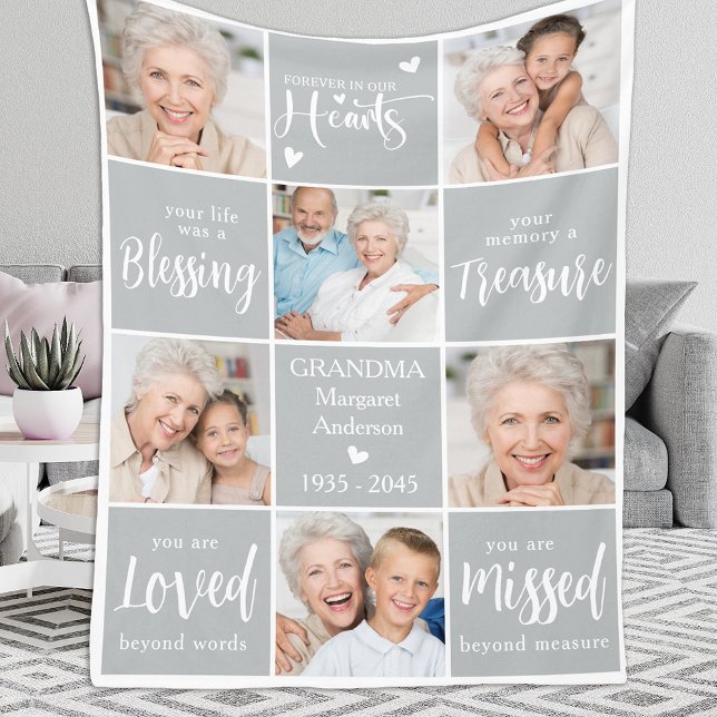 Erinnerung Personalisiert 6 Foto Collage Memorial Fleecedecke (Von Creator hochgeladen)