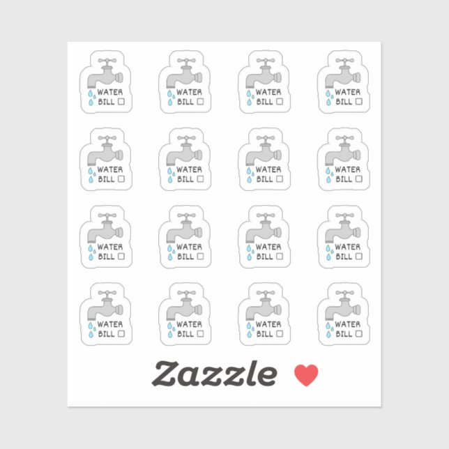 Erinnerung-Planer für das Wasser-Utility Aufkleber (Blatt)