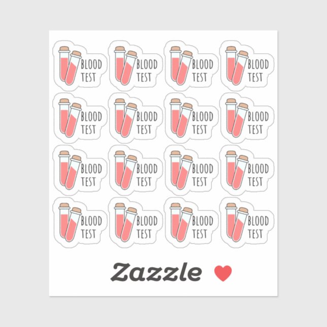 Erinnerung-Planer für den Bluttest am Arbeitsplatz Aufkleber (Blatt)