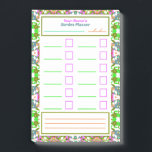 Erinnerung-Planerprogramm für Garden zu führen Post-it Klebezettel<br><div class="desc">Farbenfrohe Garden Task Erinnerung Planer Tracker zu tun Liste maximalistischen Post it Notes. Befestigen Sie Ihren Kühlschrank, Tafel, Wände oder Aktenschrank. Schreiben Sie Ihre Gartenarbeit, Pläne oder Aufgabenliste. Bearbeiten Sie den Titel oben mit der Schaltfläche Anpassen. Unter dem Titel gibt es Platz, um Ihr Hauptziel oder Ihr Hauptthema zu schreiben,...</div>