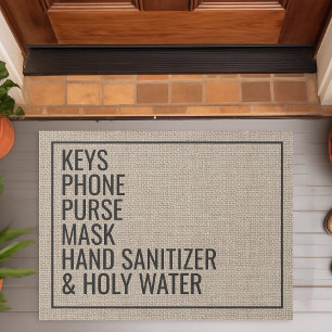 Erinnerung Tasten Handy Purse Funny Covid 19 Custo Fußmatte