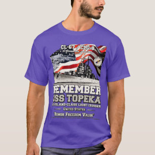 ERINNERUNG USS Topeka CL67 US-Navy-Lichtkreuzer T-Shirt