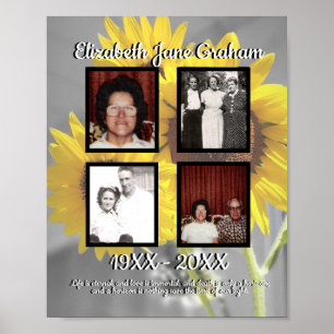 Erinnerung: Vier Foto - Hintergrund der verschlung Poster