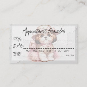 Erinnerung von Tierärzten ernennen Visitenkarte