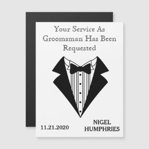 Erinnerung von Trauzeuge oder Trauzeuge Magneteinladung