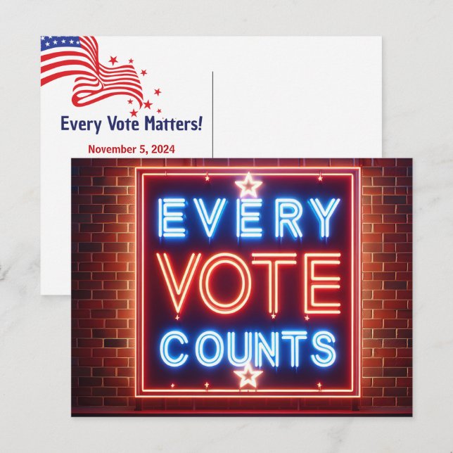 Erinnerung wählen Neon Sign Postkarte (Vorne/Hinten)